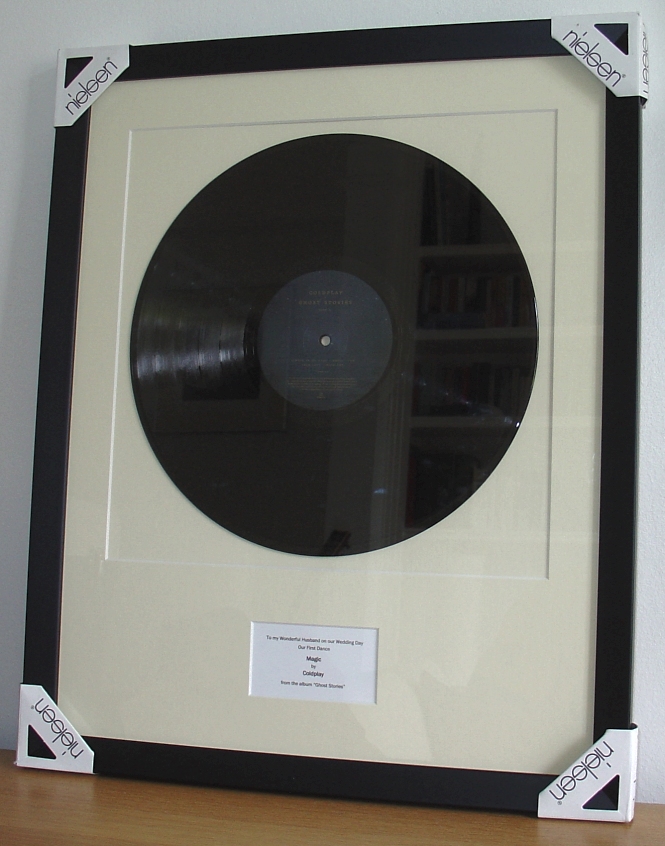 Coldplay Ghost framed LP